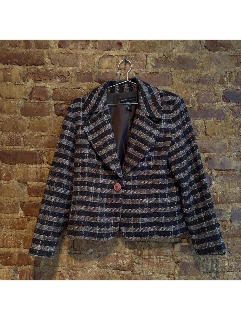 New York & Company Women's Black and Brown Jacket